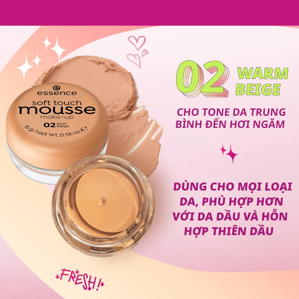 Phấn tươi Đức Essence soft touch mouse ( màu sáng 04)- LYLYGA BEAUTY