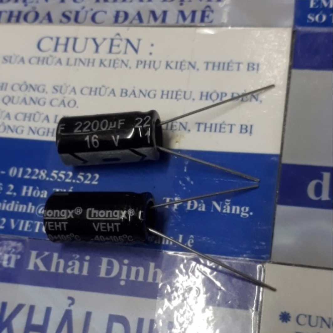 20 con TỤ HÓA, TỤ PHÂN CỰC 2200uf 16V   kde1817