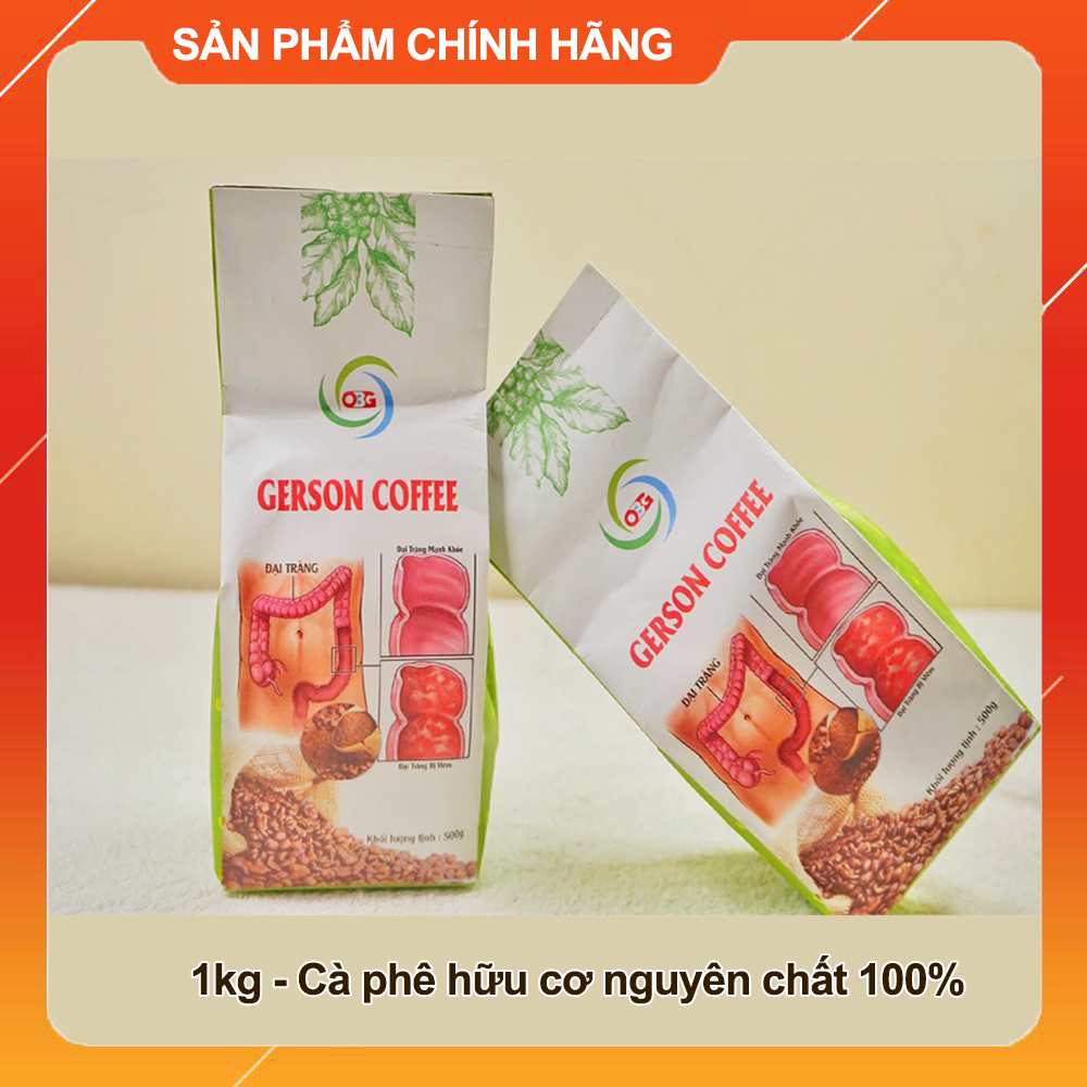 Cà phê thải độc đại tràng - Cà phê hữu cơ nguyên chất Combo 1kg