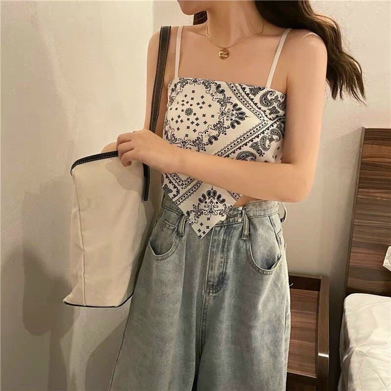 (MỚI) ÁO 2 DÂY THỔ CẨM MÁT NHẸ SANG