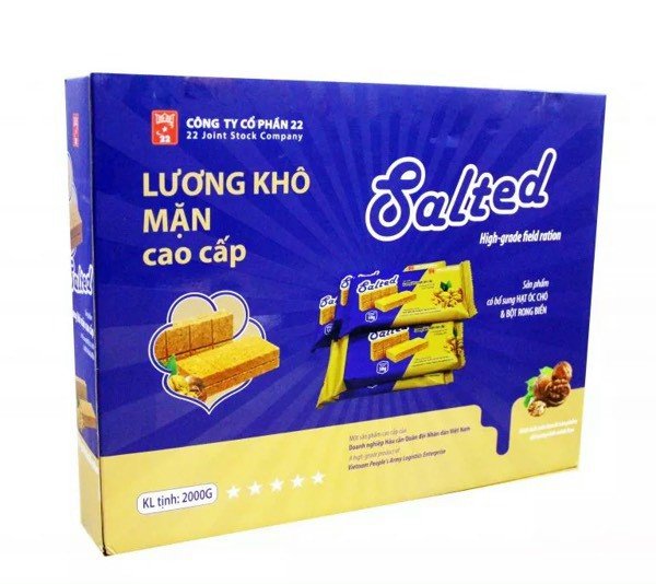 Lương khô mặn Salted hộp 2kg