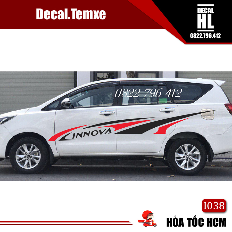 Tem dán sườn xe Innova I038