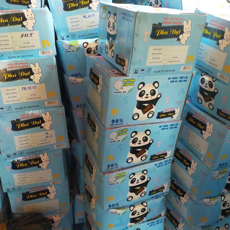 Khăn ướt Phú Đạt gói 120 tờ cho bé