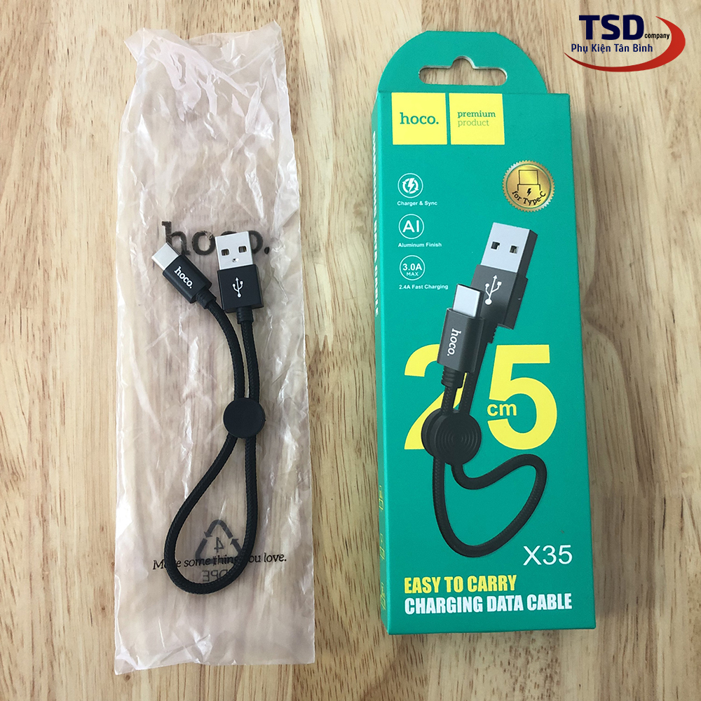 Genuine Hoco X35 Type C Quick Charge Cable Long 25CM