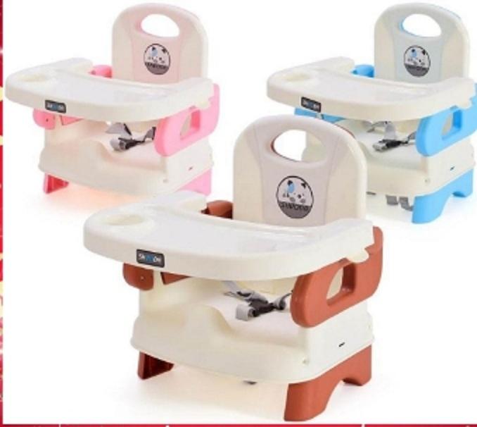 GHẾ ĂN DẶM CAO CẤP CÓ CHÂN SẮT MÀU XANH