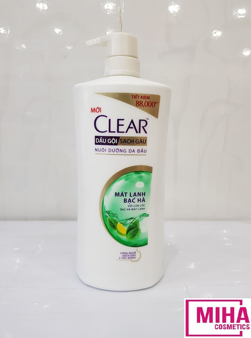 Dầu gội CLEAR Mát Lạnh Bạc Hà 900g (880g) hsd 2027