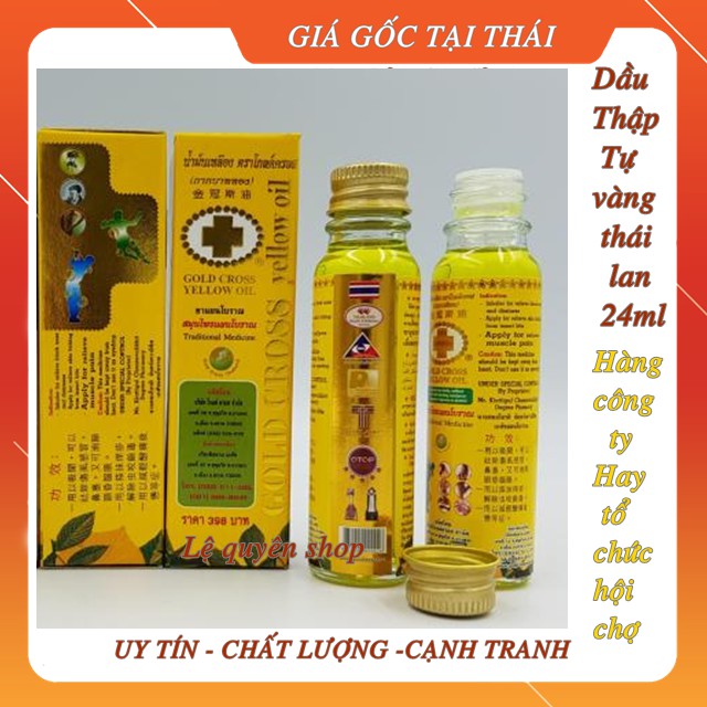 Dầu thảo dược thái lan thập tự vàng 24 ml (mua 6 tặng 2 chai nhỏ)