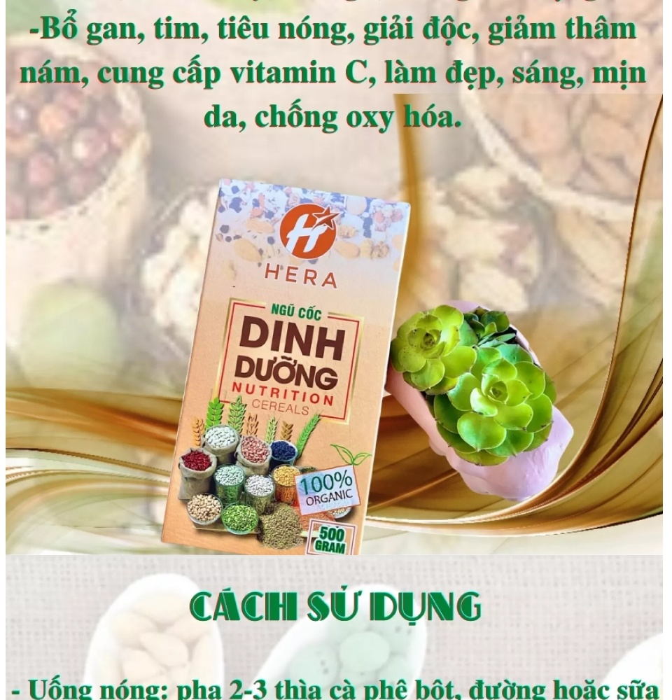 Ngũ cốc dinh dưỡng tăng cân Hera (cam kết chính hãng)
