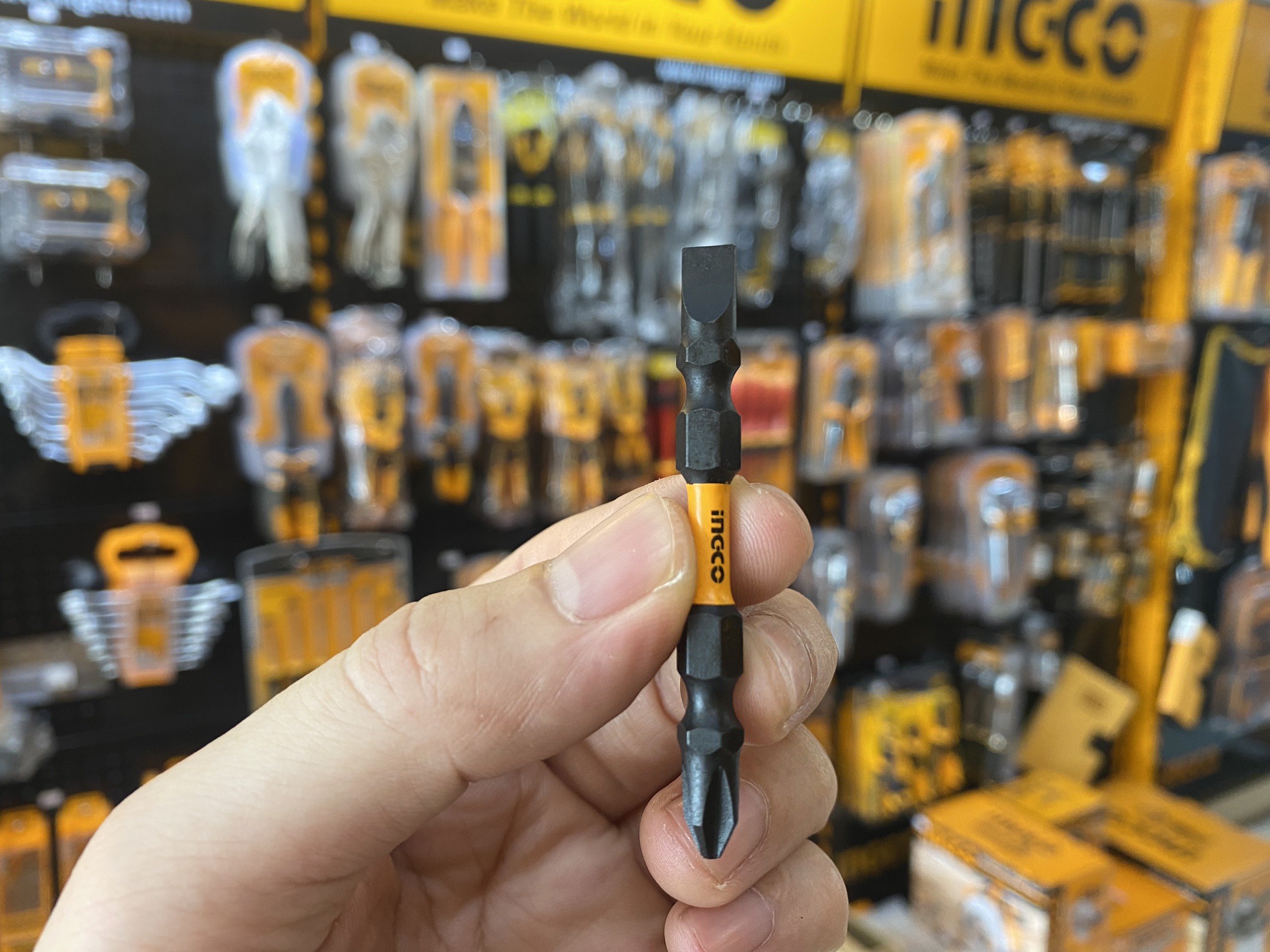 Mũi bắt vít hai đầu PH2+SL6x65mm INGCO SDBIM21HL133 (có nam châm hít)