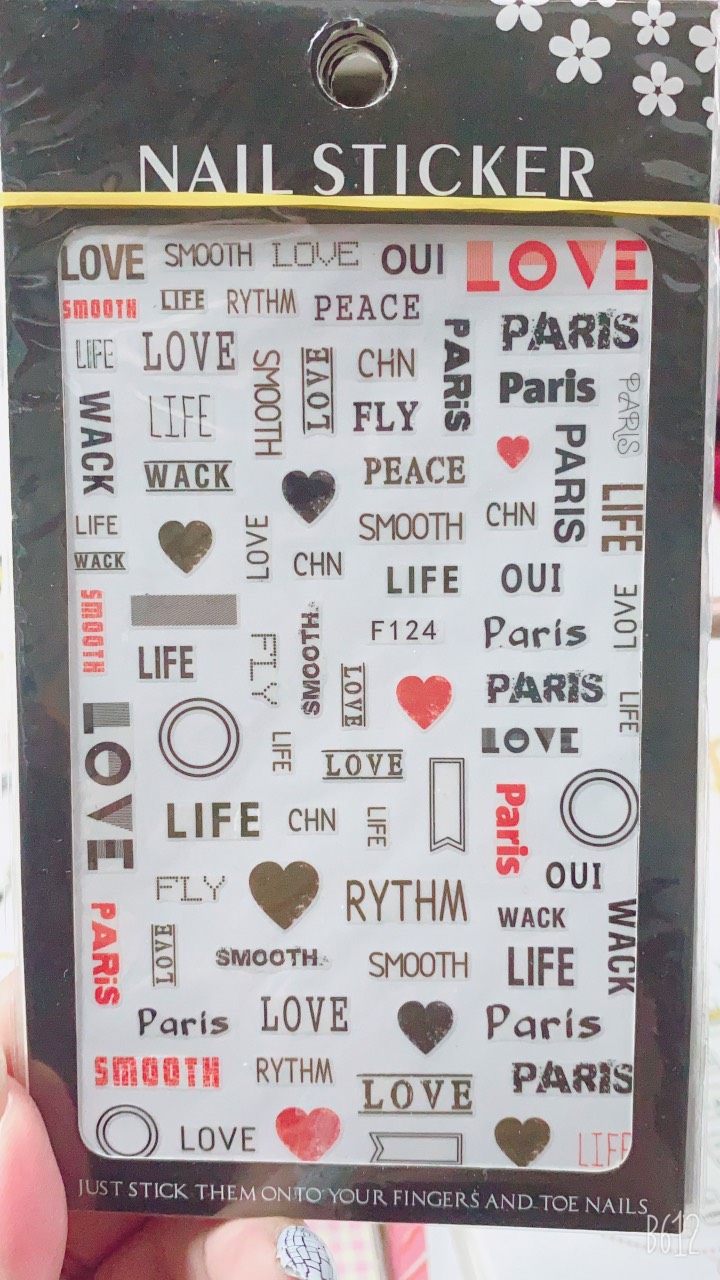 Sticker Trang trí móng 2 ,Miếng dán móng tay 3D nail sticker