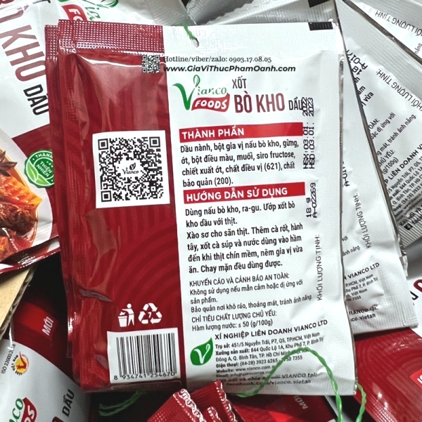 [CHAY/MẶN] Xốt bò kho dầu (gói 18gr/ 300gr thịt)