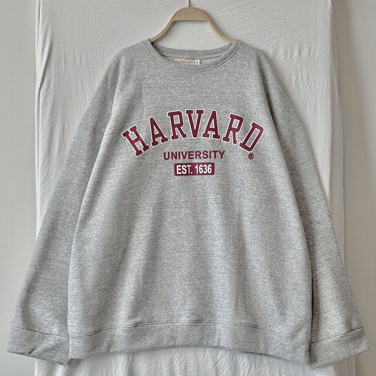 Áo sweater nỉ bông harvard unisex nam nữ - áo khoác nỉ form rộng zozo