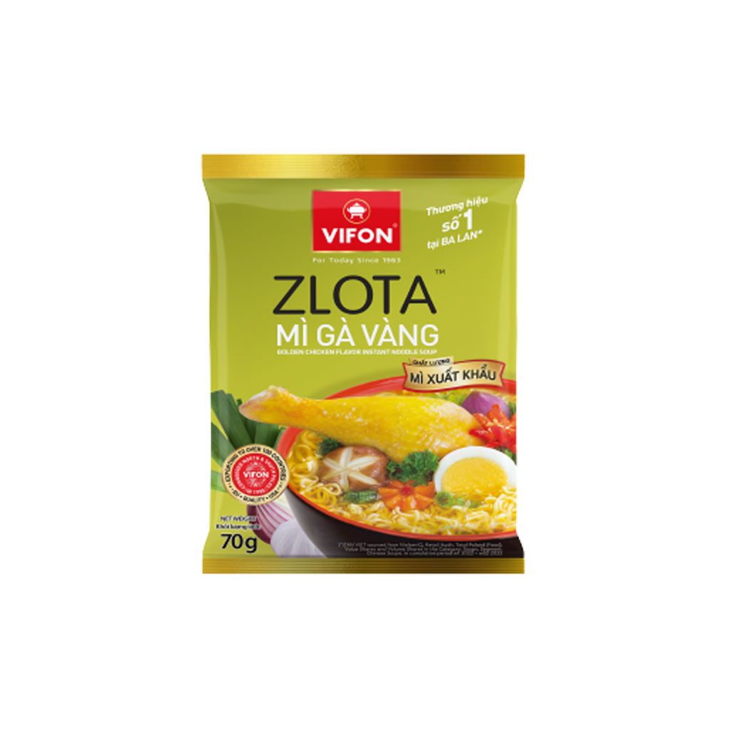 Thùng 30 gói mì gà vàng Vifon 70g