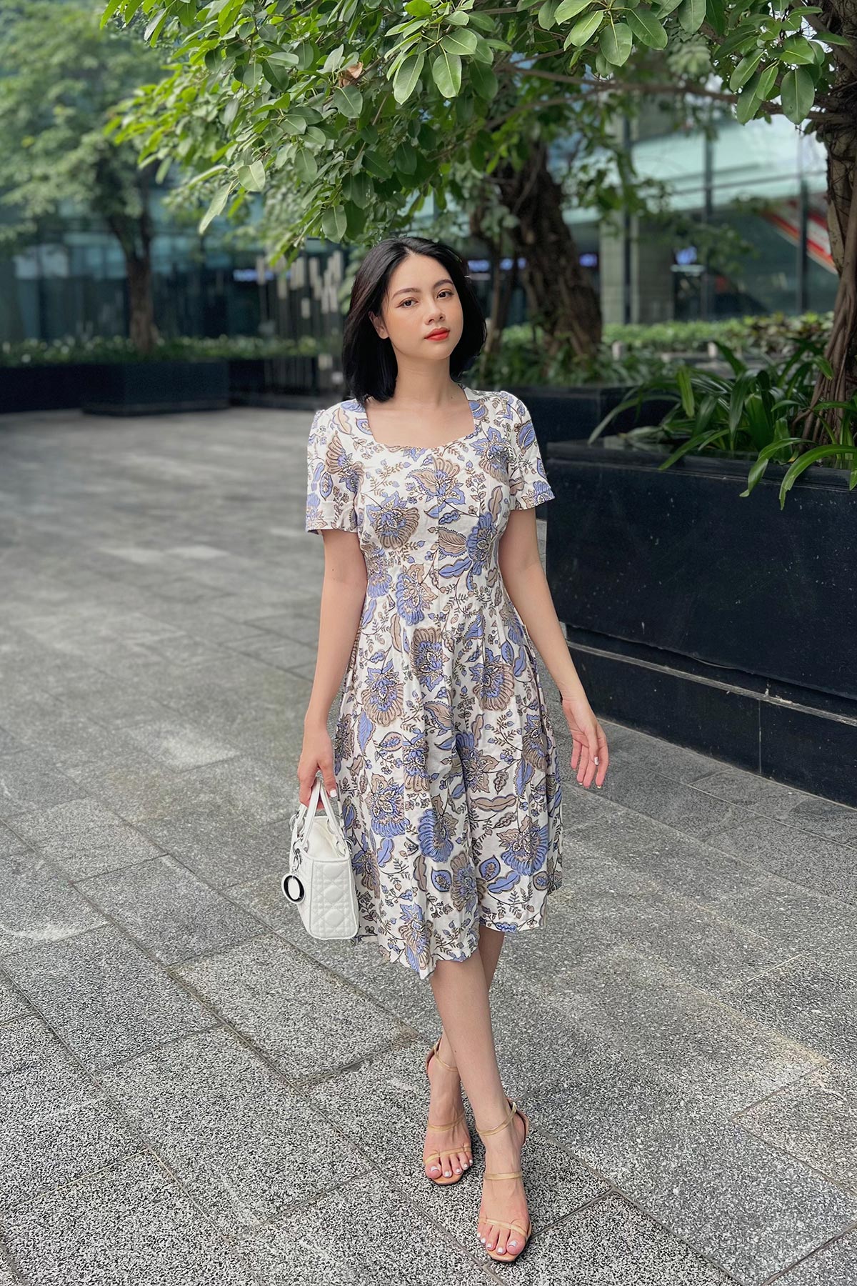 Đầm Xòe Lamer Chiết Ly Eo L63L23H026