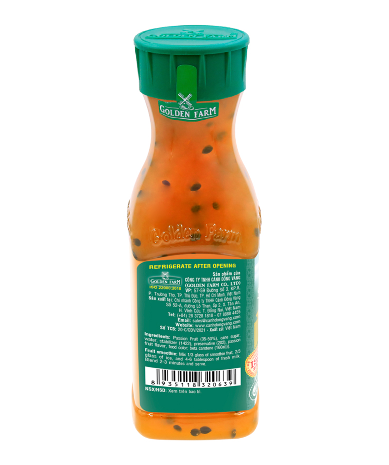 Sinh tố golden farm chai 500ml