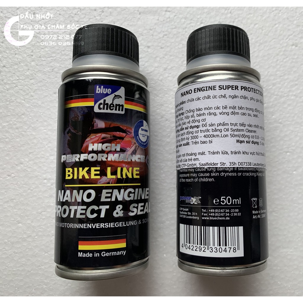 [HCM]Phụ gia Nano Bluechem bảo vệ động cơ
