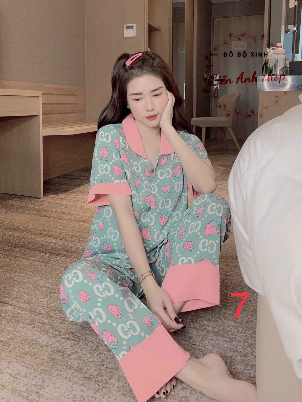 Bộ ngủ kate thái , bộ mặc nhà , bộ đồ nữ