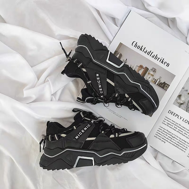 Giầy Nữ Thể Thao Sneaker uzzang vải  CENIEN day Phản Quang (Grab Store)