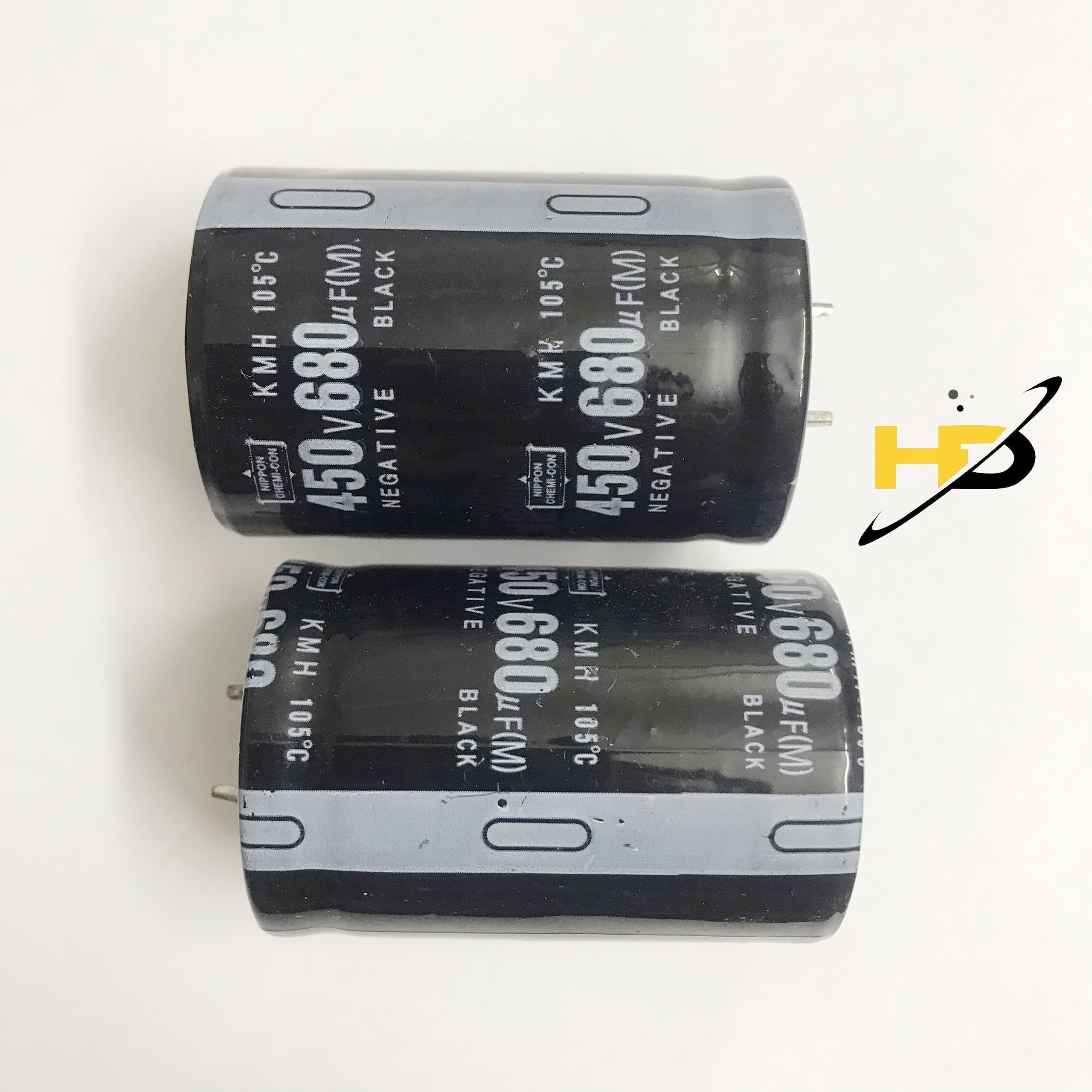 Tụ Điện Phân Cực 680uF 450V 35x50mm Chân Cứng, Tụ Nguồn, Tụ Sừng