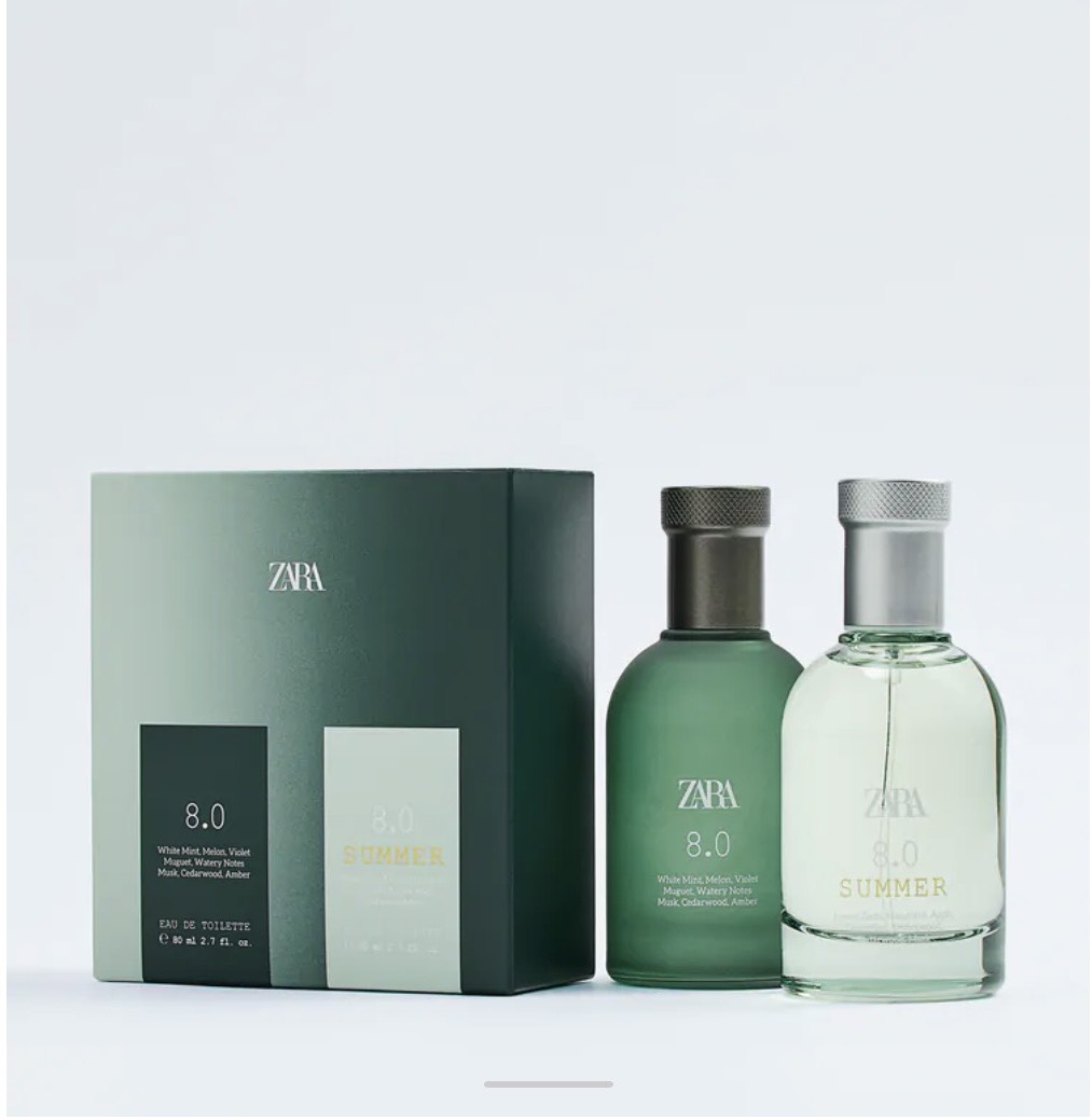 [HCM]SET NƯỚC HOA ZARA 8.0 + 8.0 SUMMER EDT 80 ML (2.7 FL. OZ).