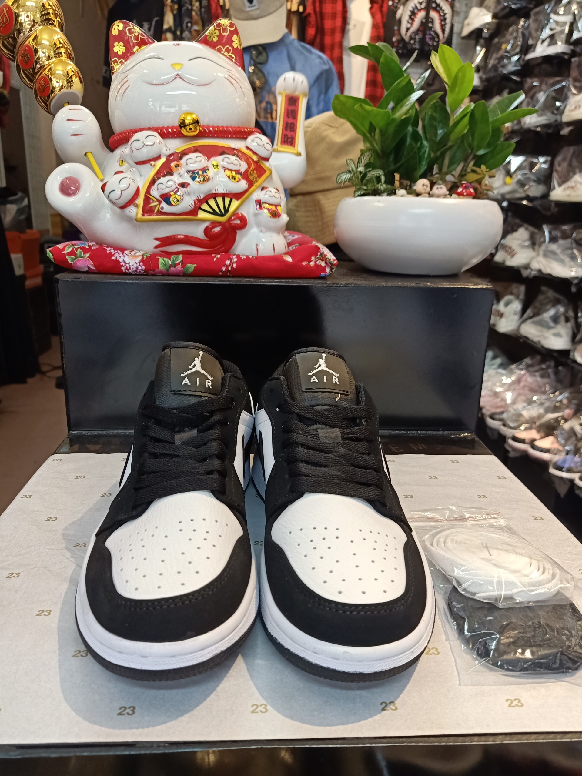 Giày thể thao AIR JD LOW đen trắng cổ thấp