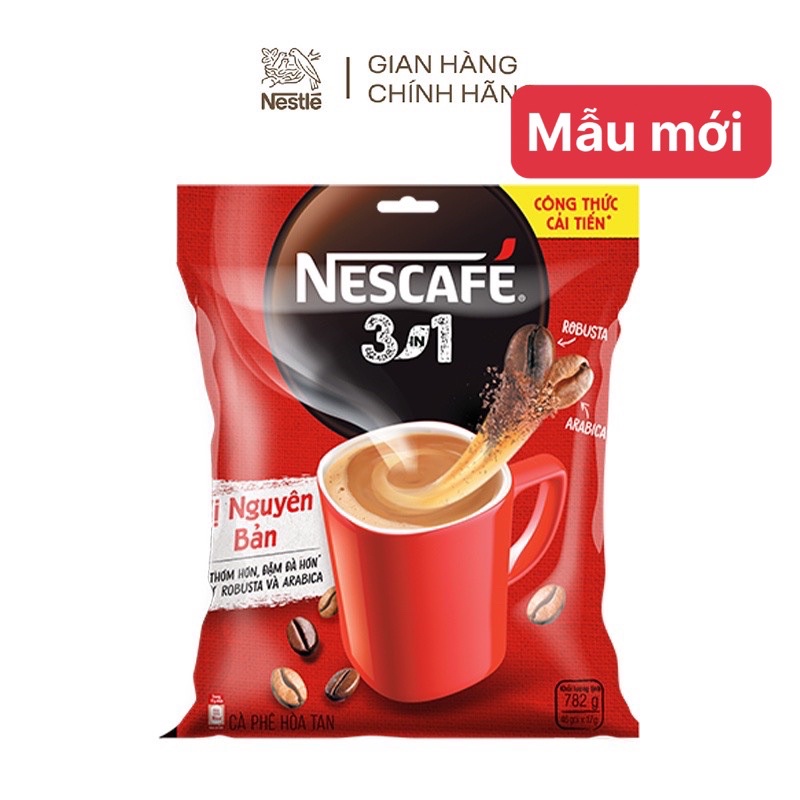 Date mới Nescafe Đỏ bịch 46 gói X 17g