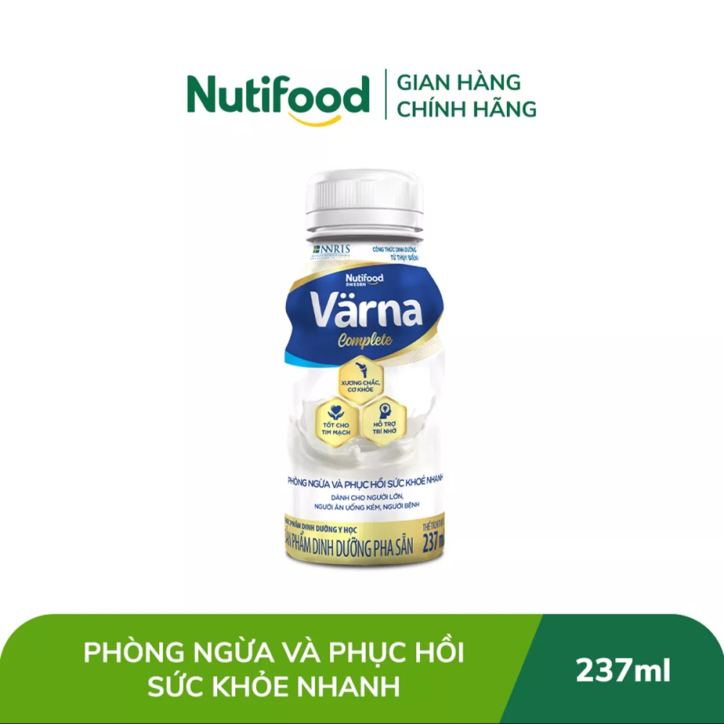 Lốc 6 Chai Sữa Bột Pha Sẵn Varna Complete 237ml
