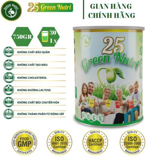 Sữa Bột ngũ cốc 25 loại hạt Green Nutri 750g