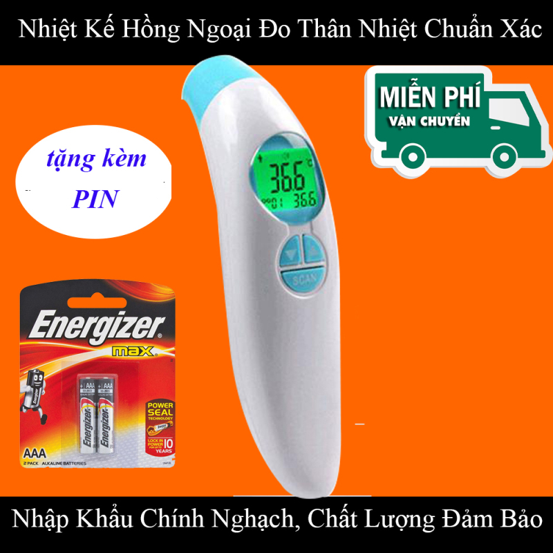 Nhiệt Kế Điện Tử Hồng Ngoại- Dùng Với Mọi Độ Tuổi,Tặng Kèm Pin,Bảo Hành 1 ĐỔi 1