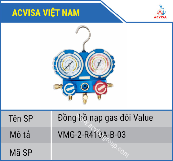 Đồng Hồ Gas Đôi VALUE Model VMG-2-R410A-B-03 (Không Dây)