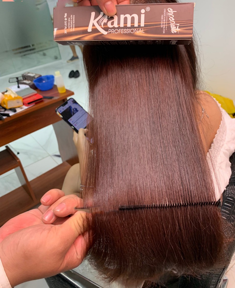 Kem Nhuộm Phủ Bạc Màu Socola (kèm Oxi và găng tay)