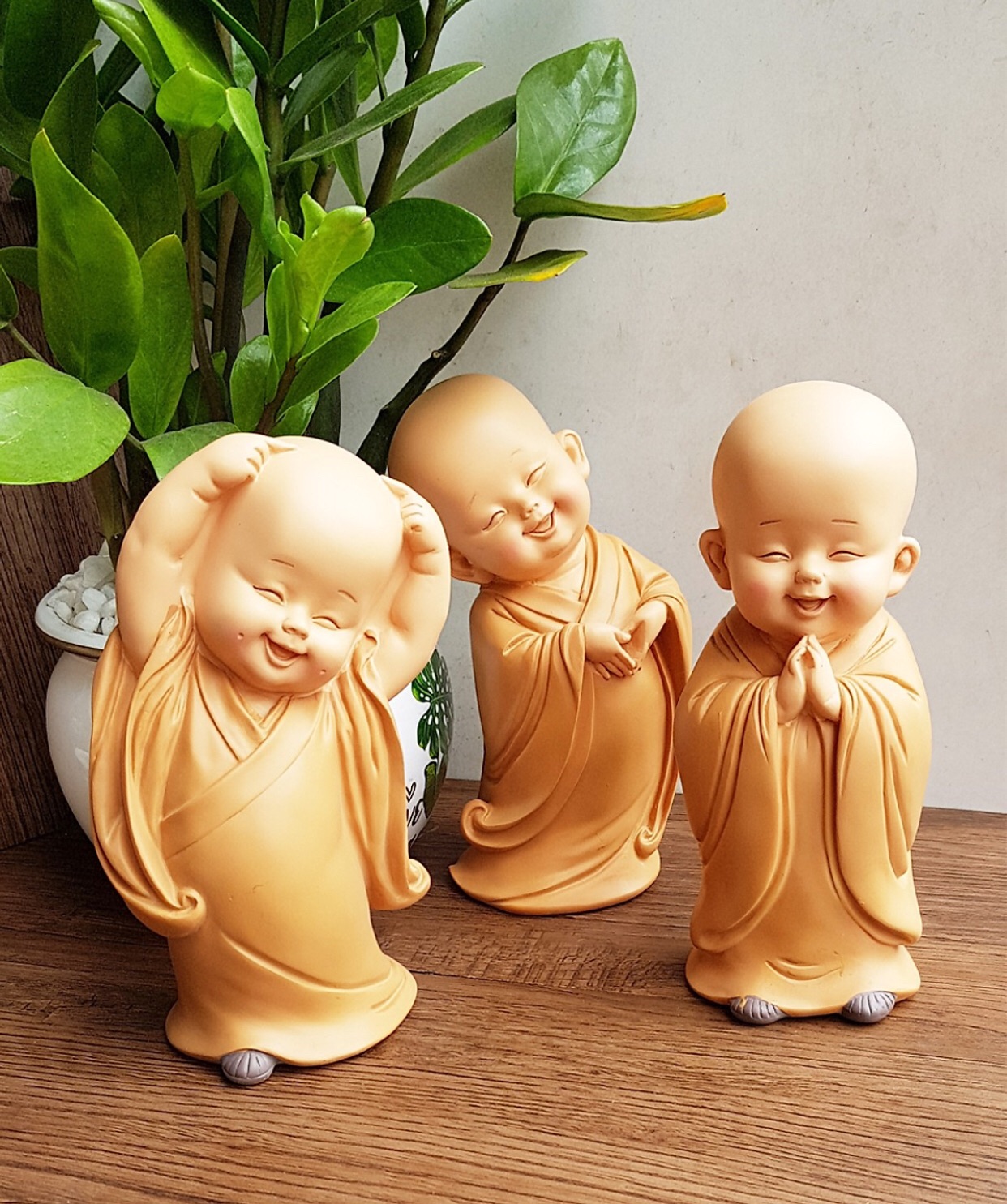 Bộ 3 chú tiểu vàng 16,5cm