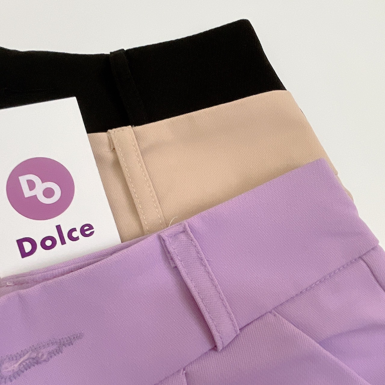 Quần ống suông công sở cạp cao dài 100cm - Dolce