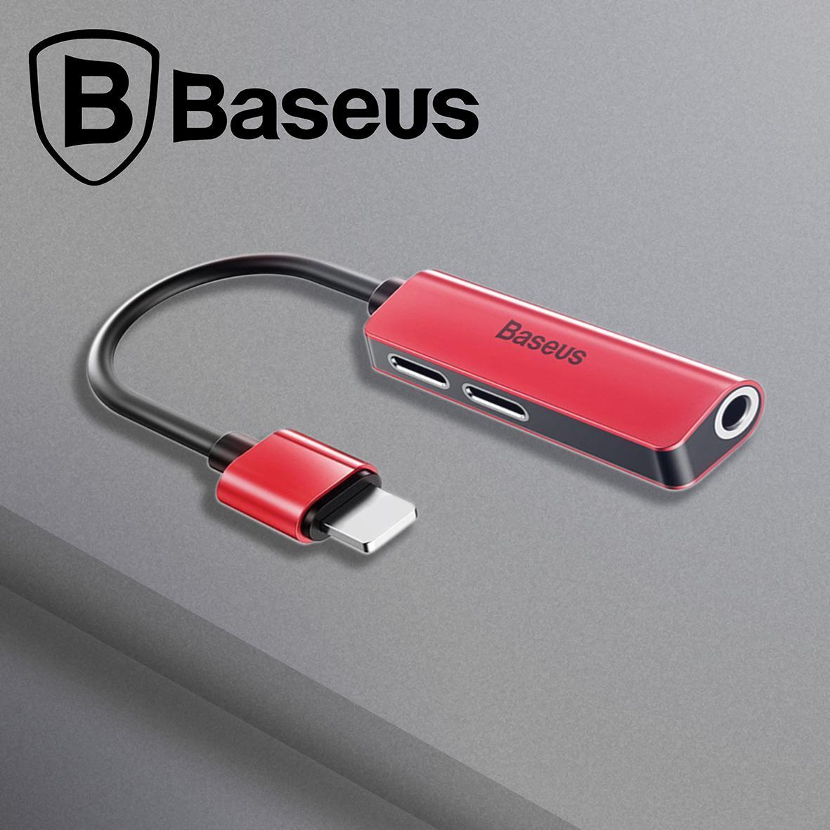 Cáp chuyển đổi Baseus L52 ra 2 đầu lightning + 3.5