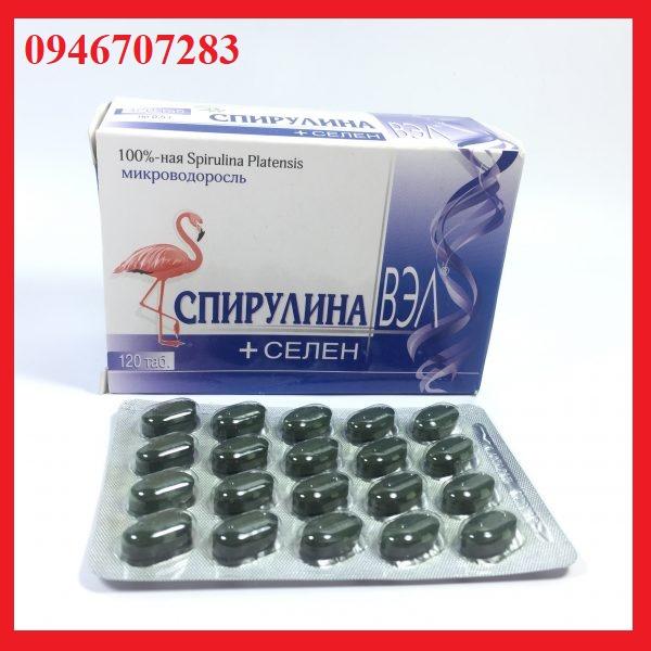 Tảo Nga Spirulina Vel+Selen 120 viên