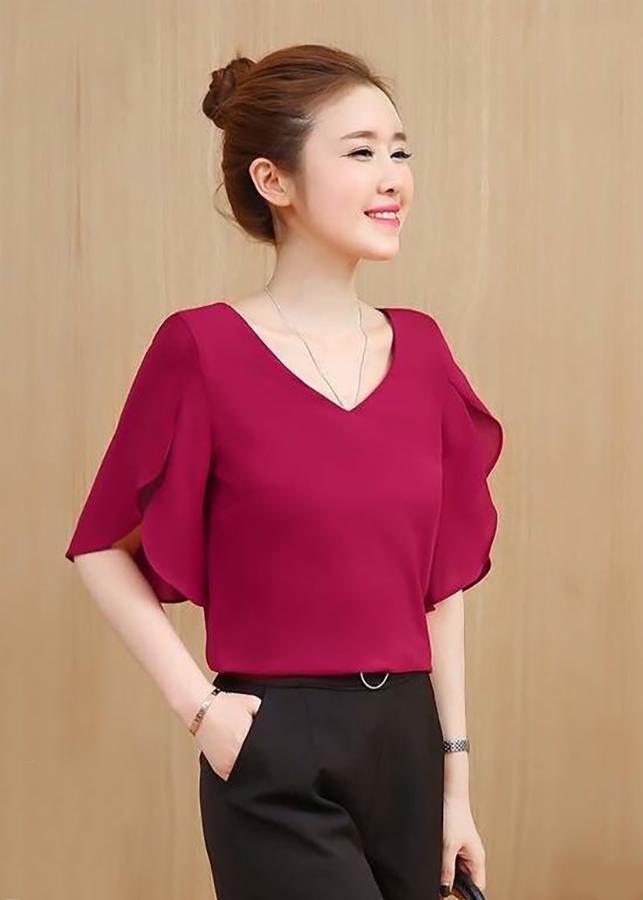 [HCM]Áo Cổ Tim Tay Loe Phong Cách