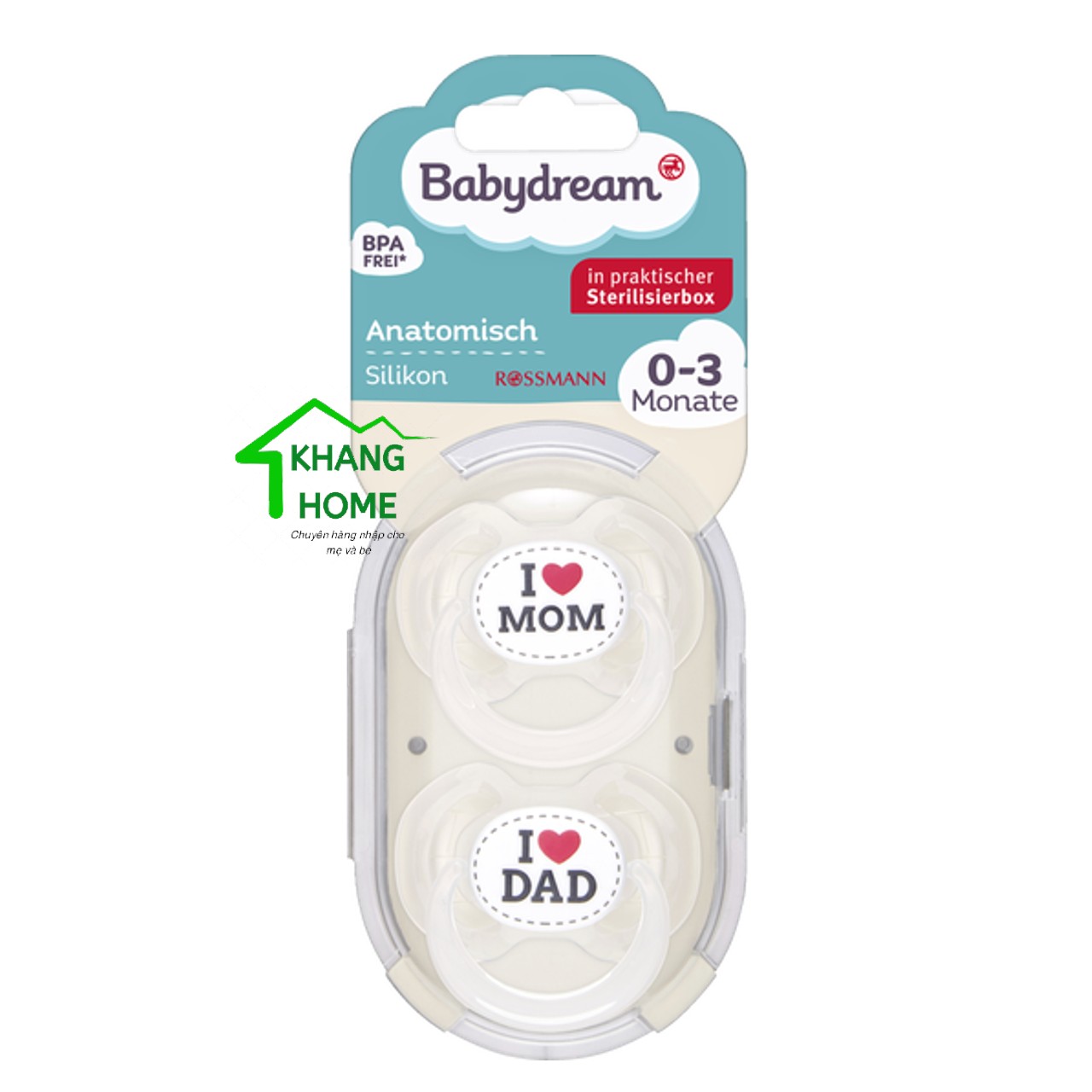 NÚM VÚ/TI GIẢ BABYDREAM SIZE 0 - 3 THÁNG (LOẠI 1 CÁI HOẶC 2 CÁI/SET)