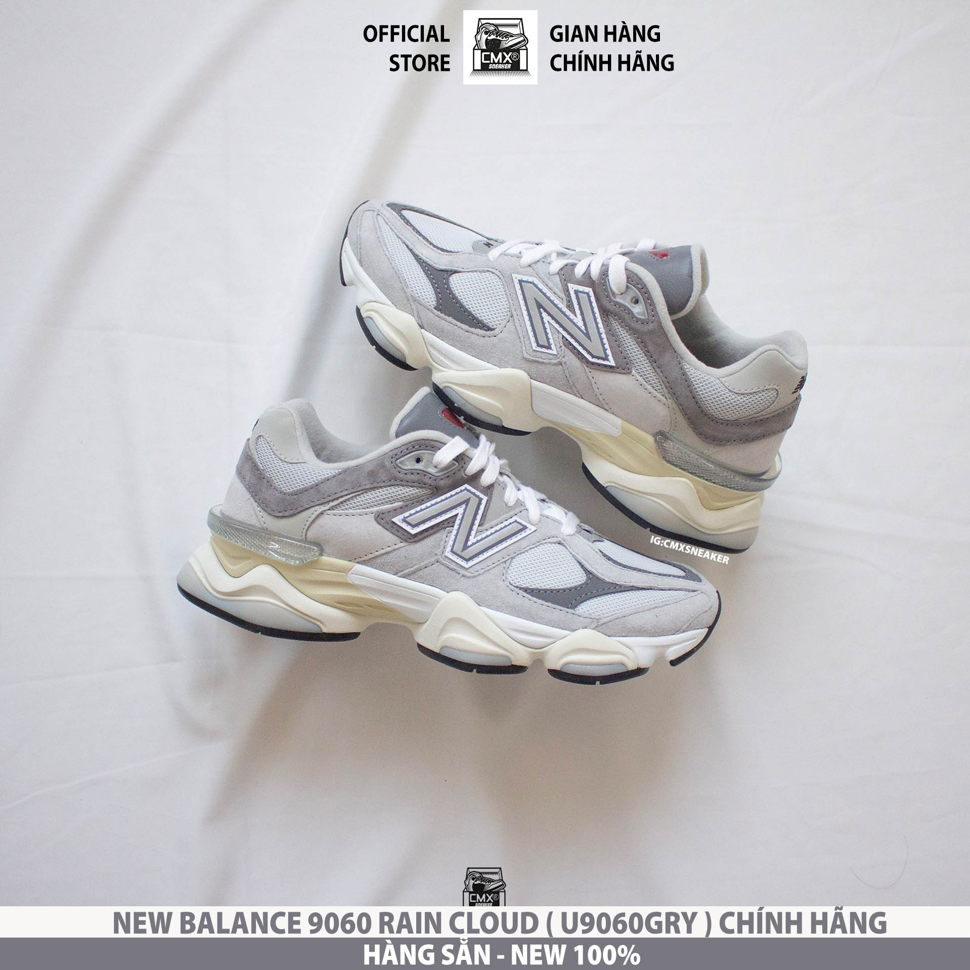 [ HÀNG CHÍNH HÃNG CÓ SẴN ] Giày NEW BALANCE 9060 RAIN CLOUD ( U9060GRY ) - AUTHENTIC 100%