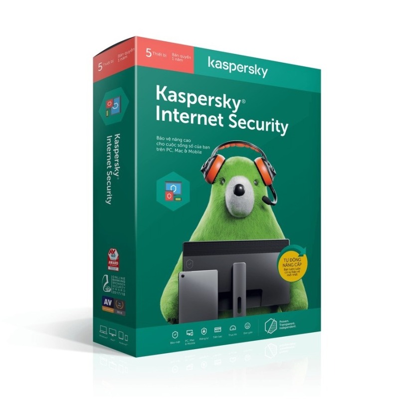 Bảng giá Phần mềm diệt virut Kaspersky Internet Security 5 PC - NTS phân phối Phong Vũ