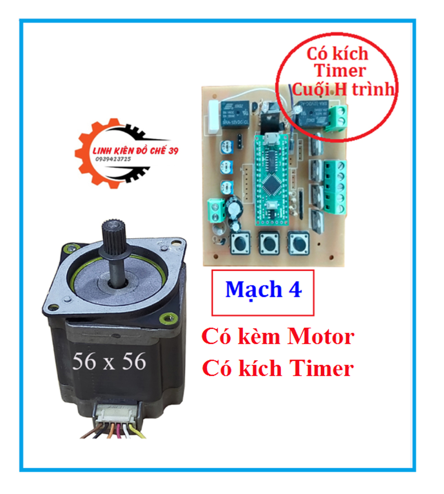 Mạch khiển motor bước có Driver ( code hàn pin )