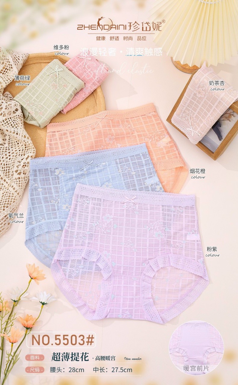 COMBO 8 Quần lót nữ kháng khuẩn kẻ caro co giãn 4 chiều