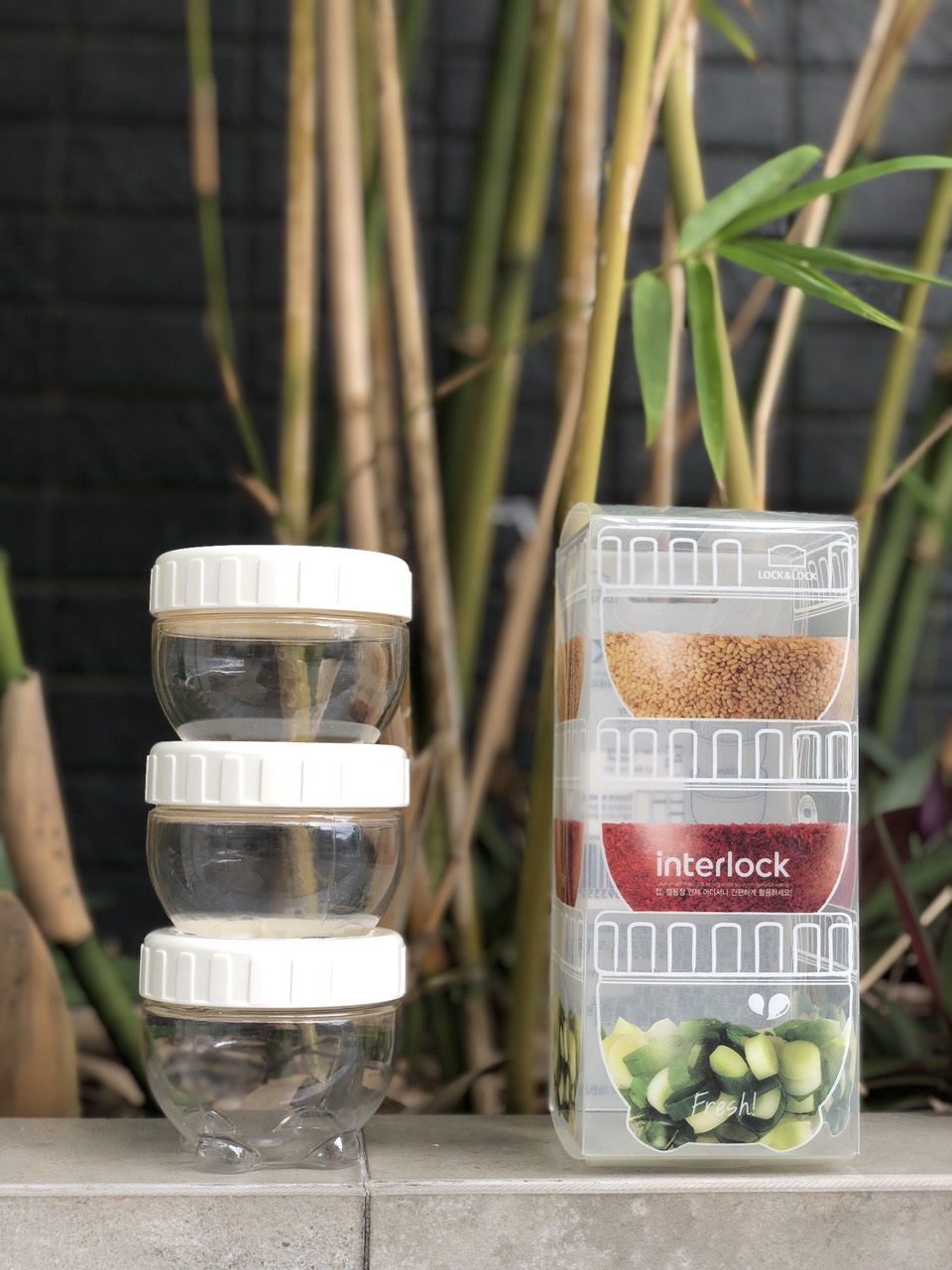 [HCM]Set 3 Hũ Interlock 150ml Lock&Lock - Inl201S3
