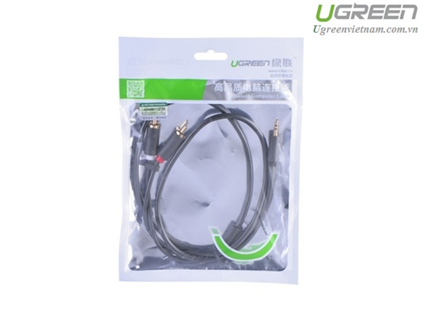 Cáp audio 1 ra 2 RCA (hoa sen) 5M Ugreen 10513 Chính Hãng