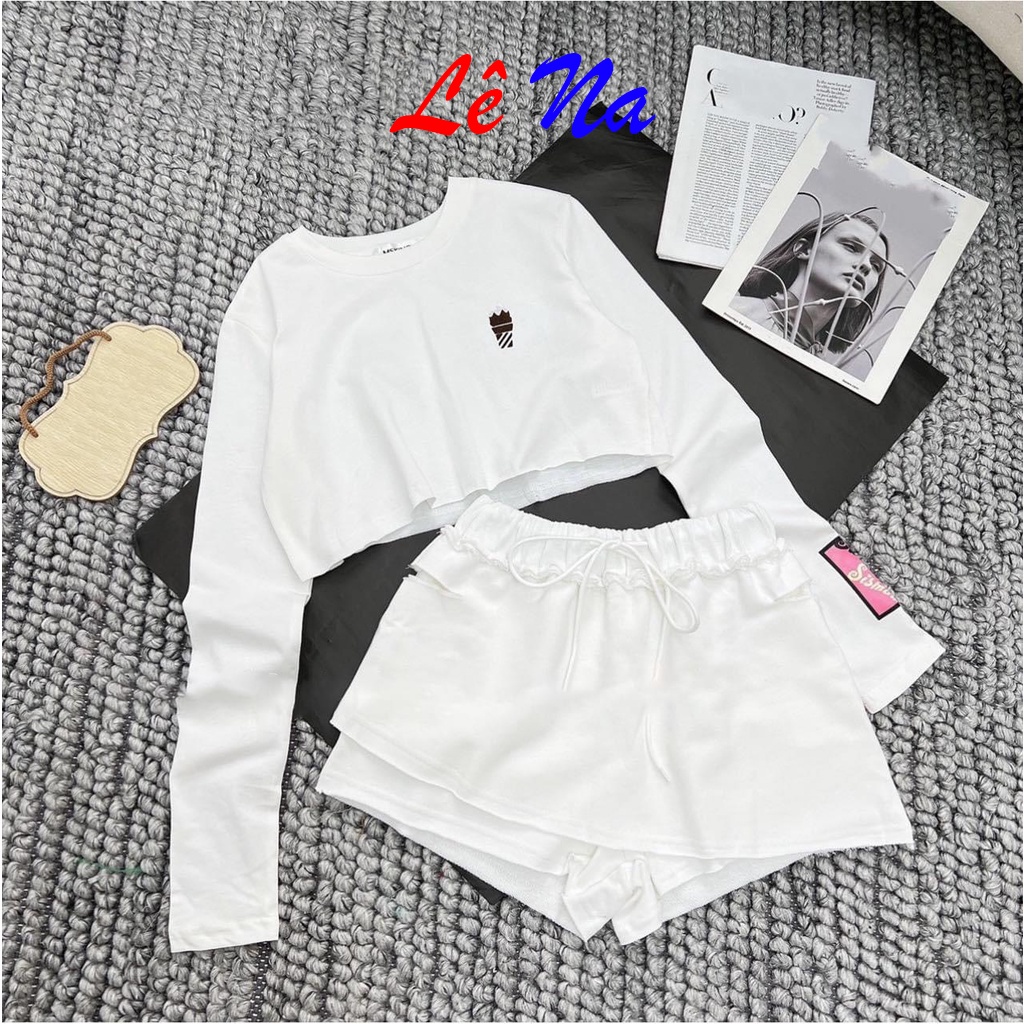 [Nhập LAZFASHION32 - giảm 60K] Set Đồ Áo Croptop Kèm Quần Váy SV36