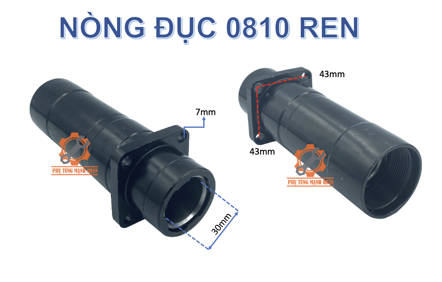 Đầu bi / nòng đục máy đục 0810 - đầu bi máy đục total 6 ốc - đầu bi máy đục kaizen 6 ốc