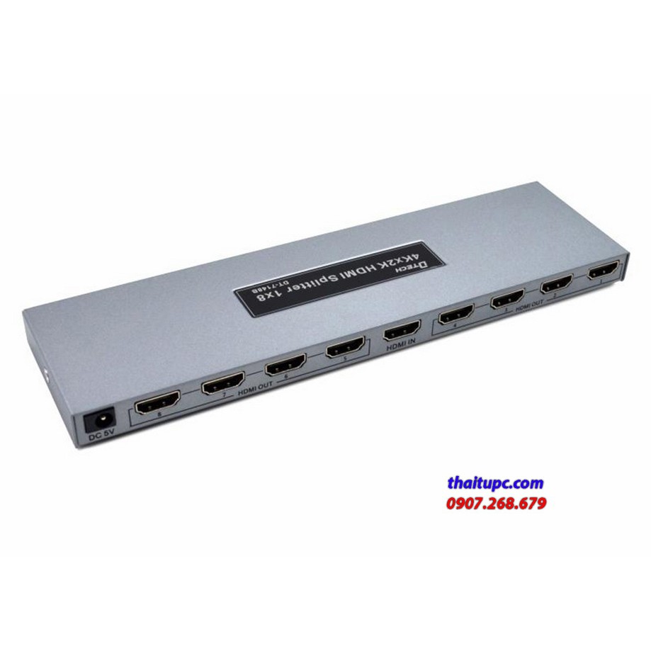 Bộ chia HDMI 1 RA 8 2K 4K DTECH DT-7148B