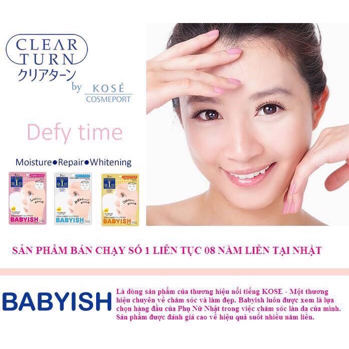 Mặt Nạ Dưỡng Da Kose BaByish Nhật Bản(7 Miếng)