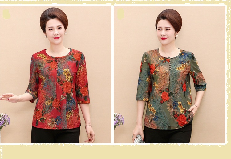 Áo sơ mi cho nữ trung niên B186 ( SM cỏ)