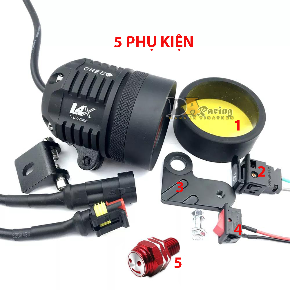 Đèn Led L4X 30W Trợ Sáng Xe Máy [ Tặng 4 món phụ kiện ]