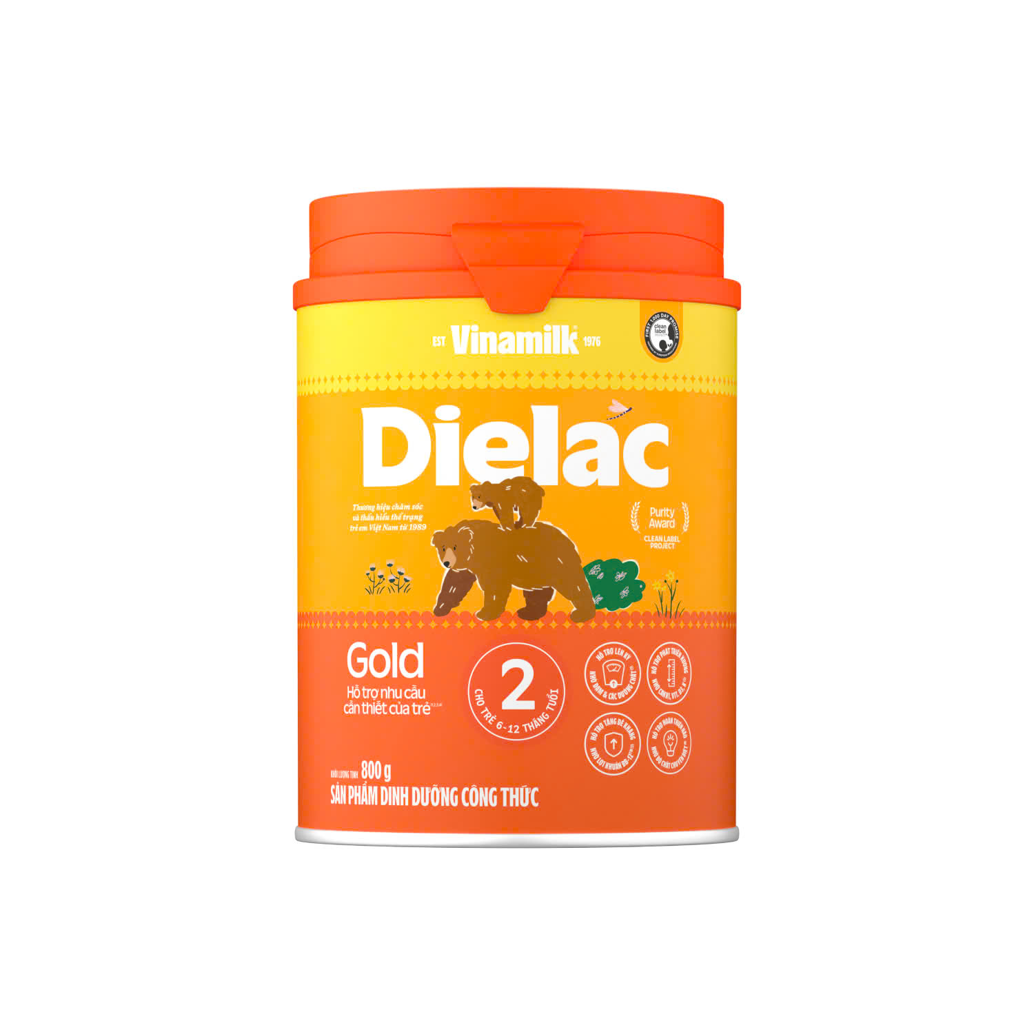 Sữa bột Dielac Alpha IQ Gold 2 800g Sữa Non